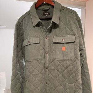 Brixton Men's Quilted Shirt Jacket in Olive